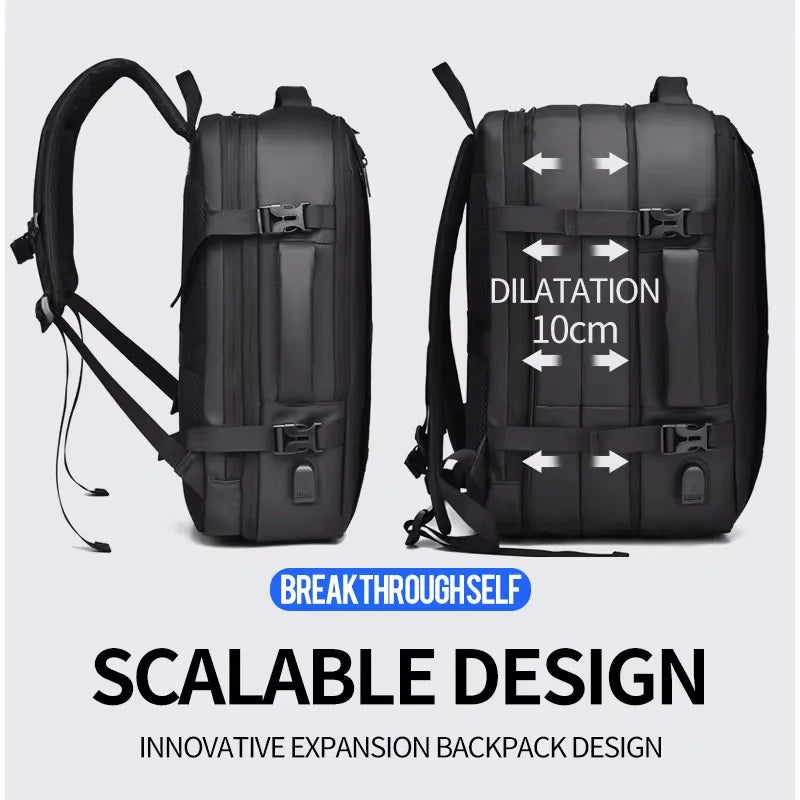 Laptop Backpack with USB Port Black