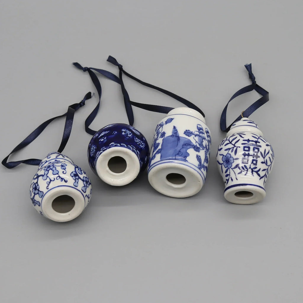 Set Of 6 Ceramic Hanging Ornaments