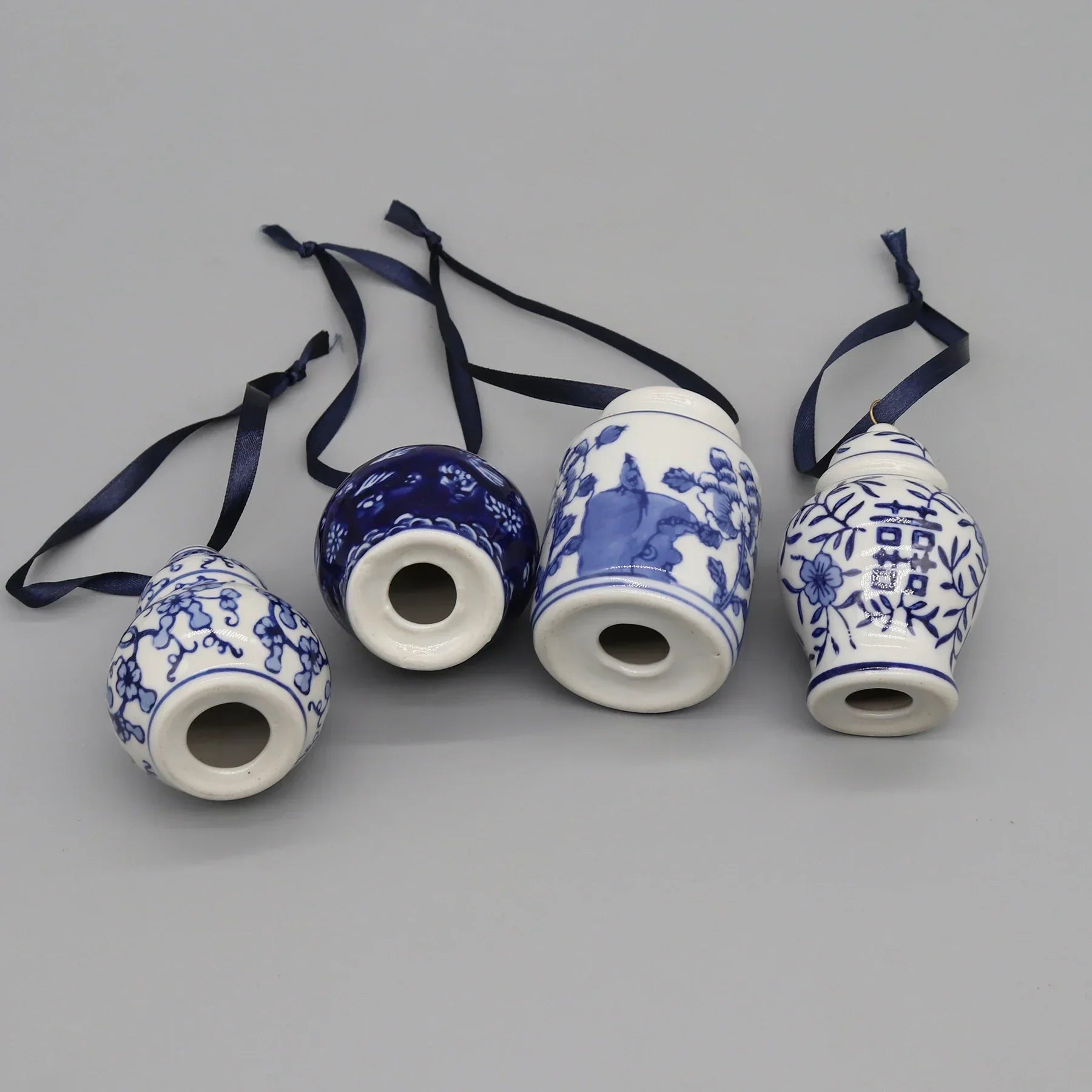 Set Of 6 Ceramic Hanging Ornaments