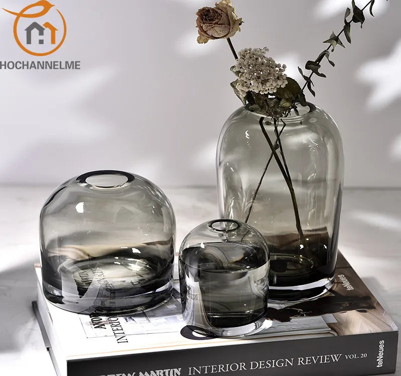 European Elegance: INS Glass Flower Vase for Chic Home Decor