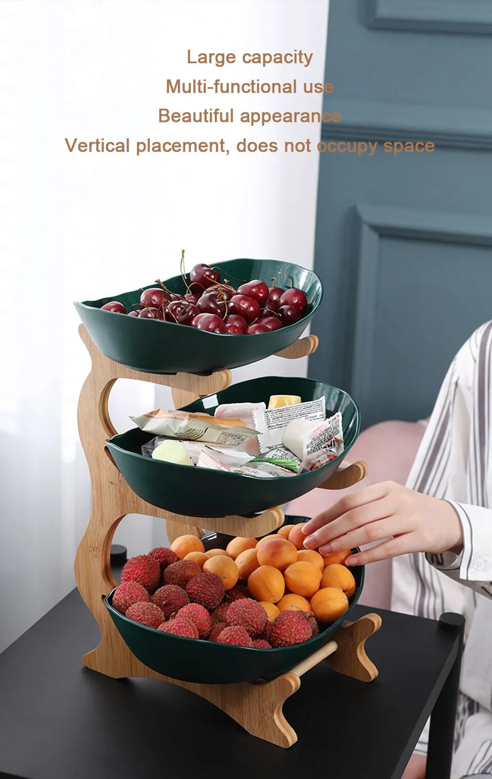 Wooden Table Plates with Floor Partition