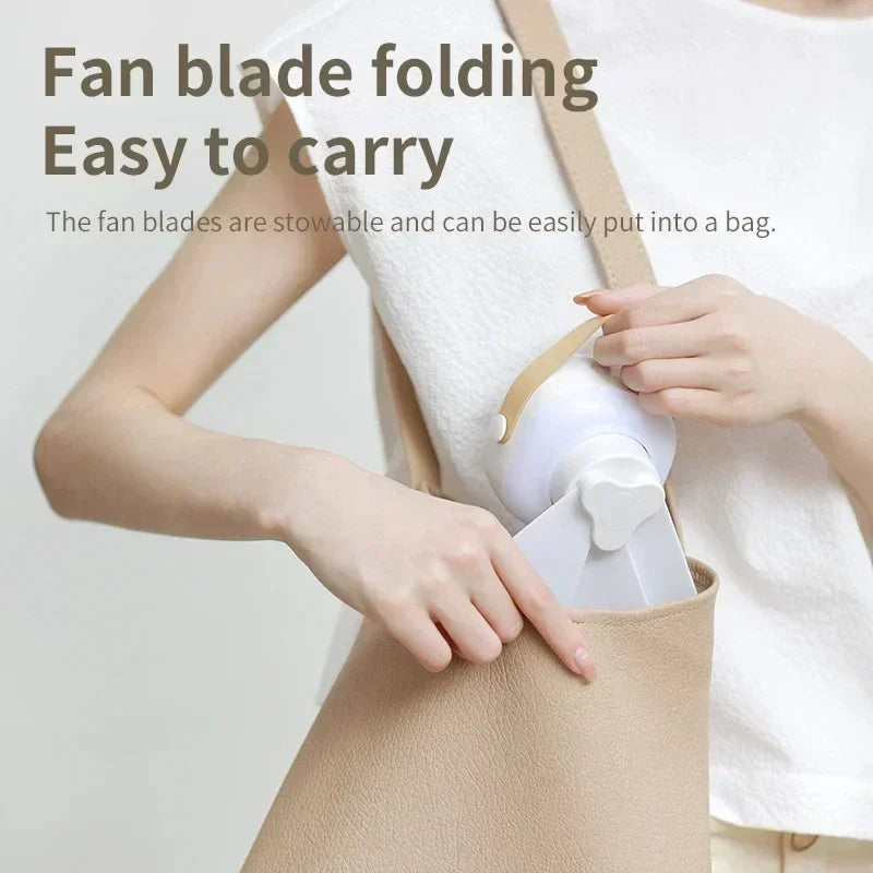Portable Wireless Mini Ceiling Fan with LED Light & Remote Control