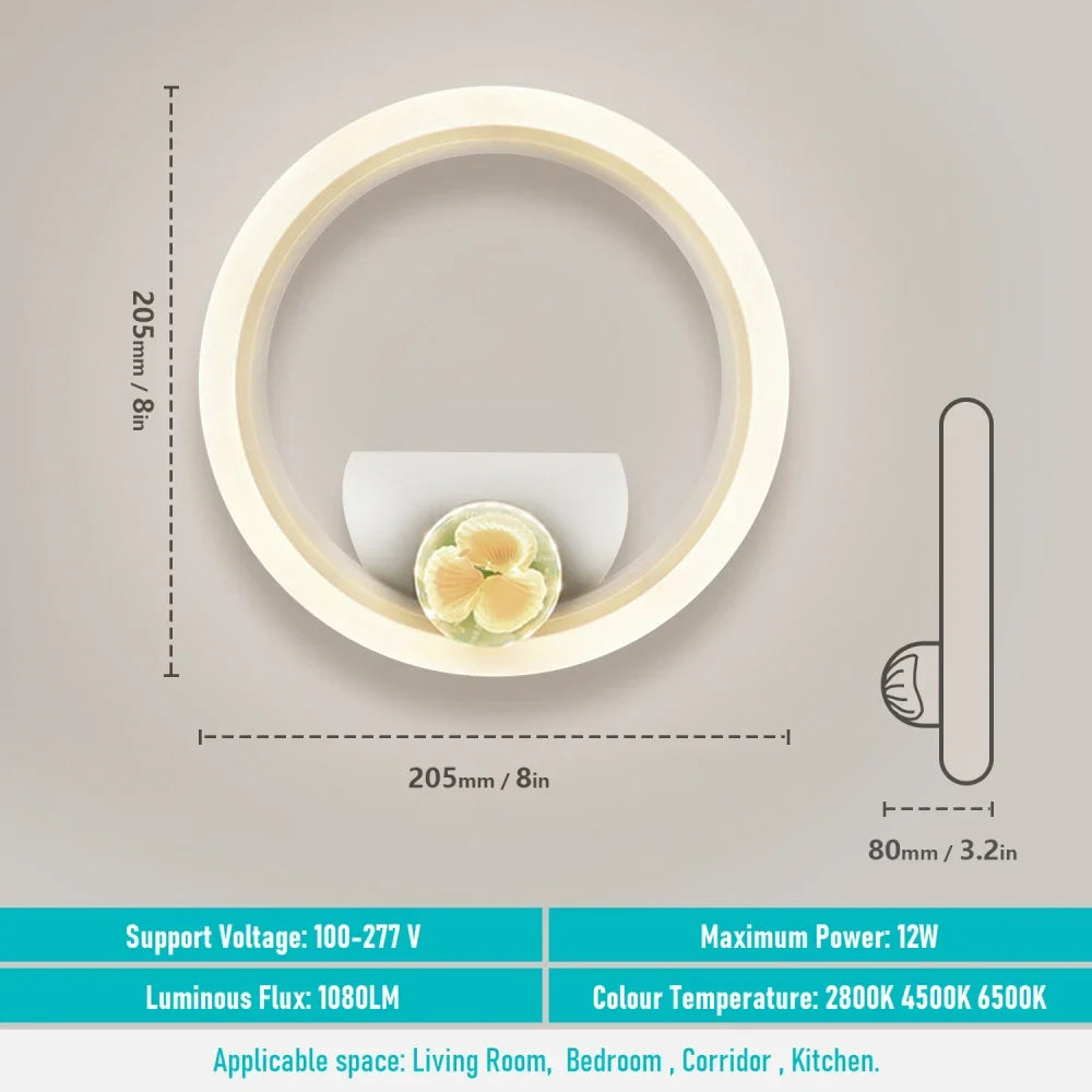 2 pcs Gold Elegance: Modern LED Wall Light for Stylish Home Decor