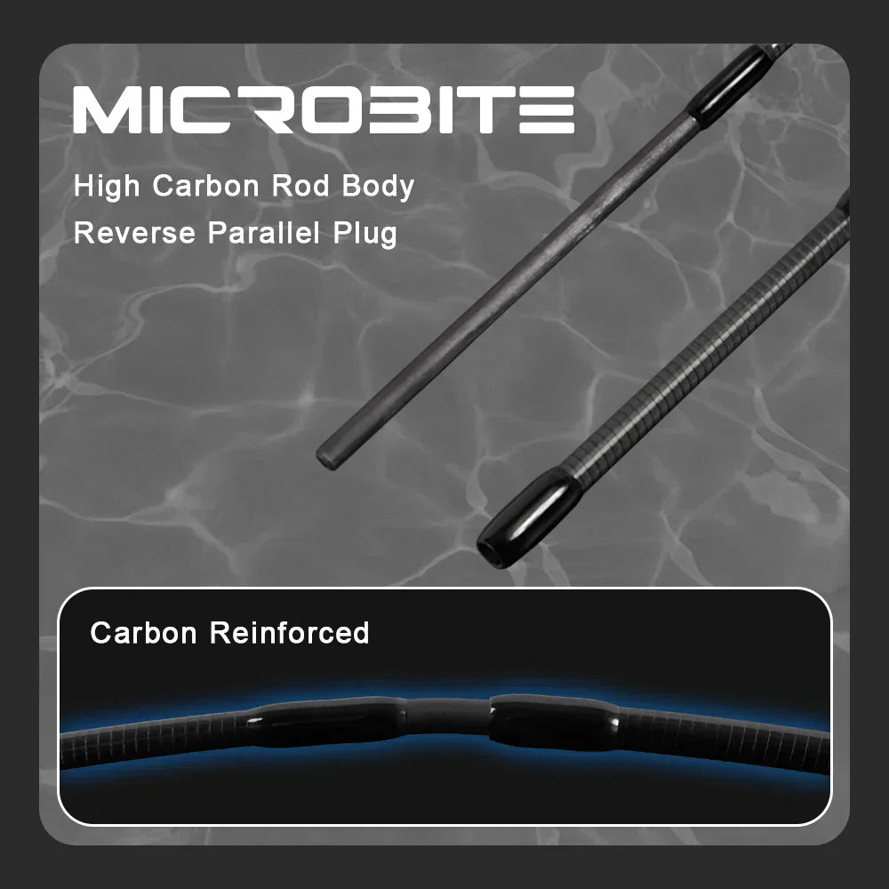 2.2M Fast Action Spinning Rod Light Carbon Lure Rod Black