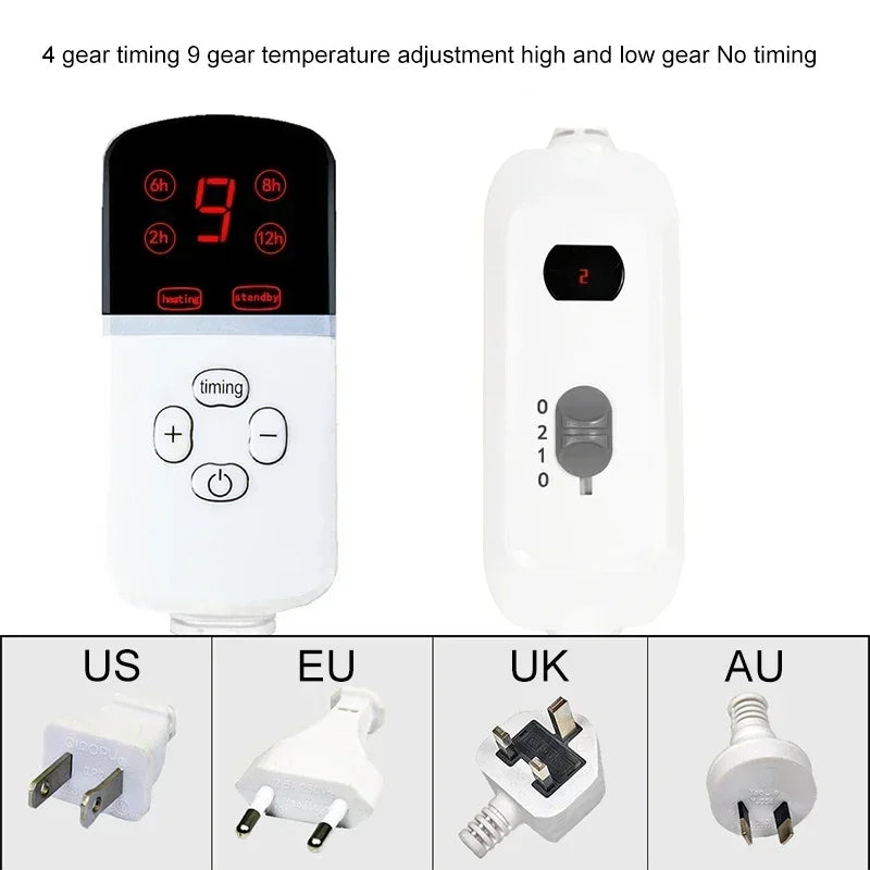 Adjustable Electric Pet Heating Mat – Waterproof Heated Dog Bed with Timer & Temperature Control