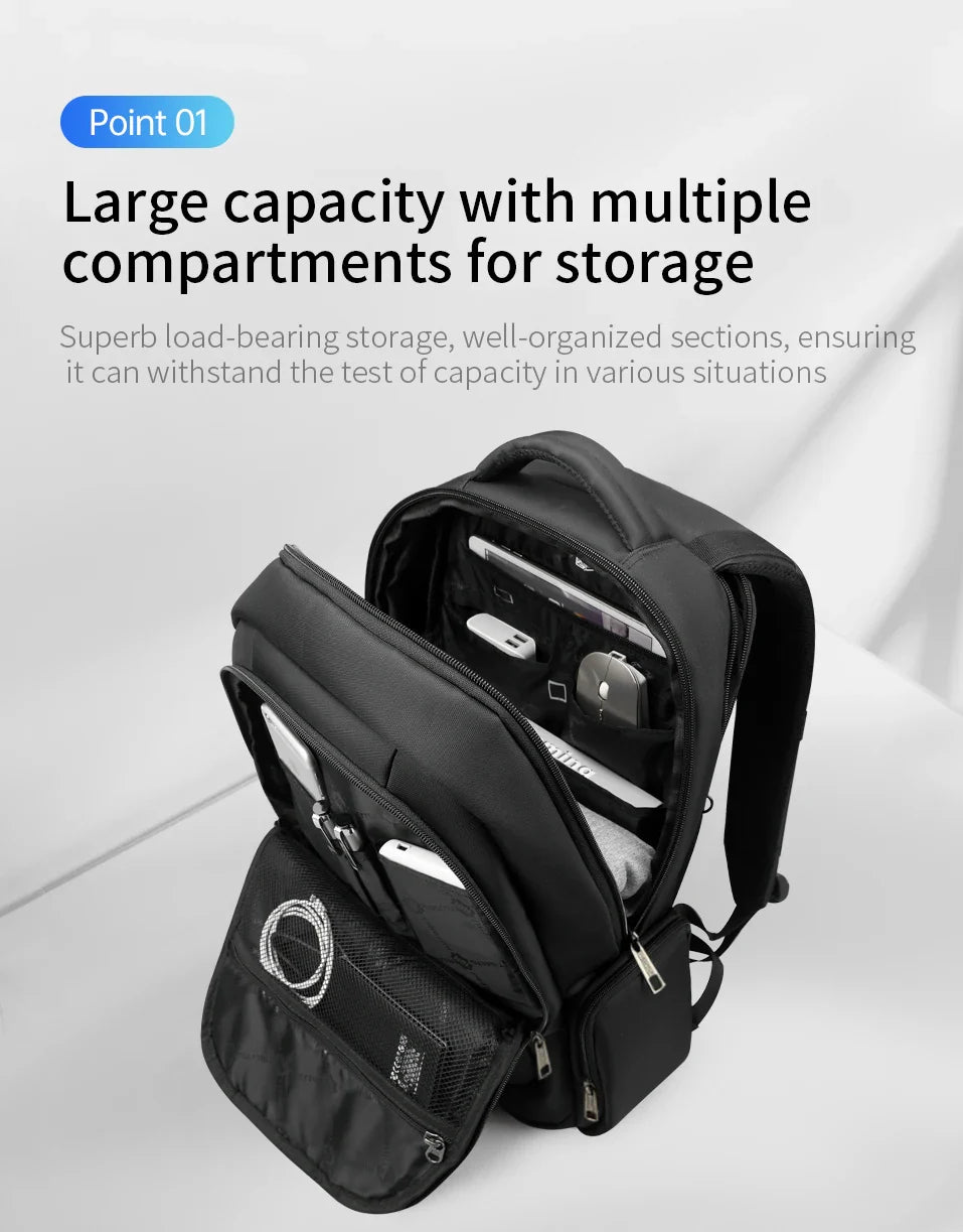 Anti-Theft Laptop Backpack Black