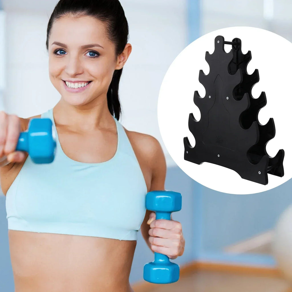 Triangle Fitness Rack - Dumbbell & Kettlebell Storage Stand
