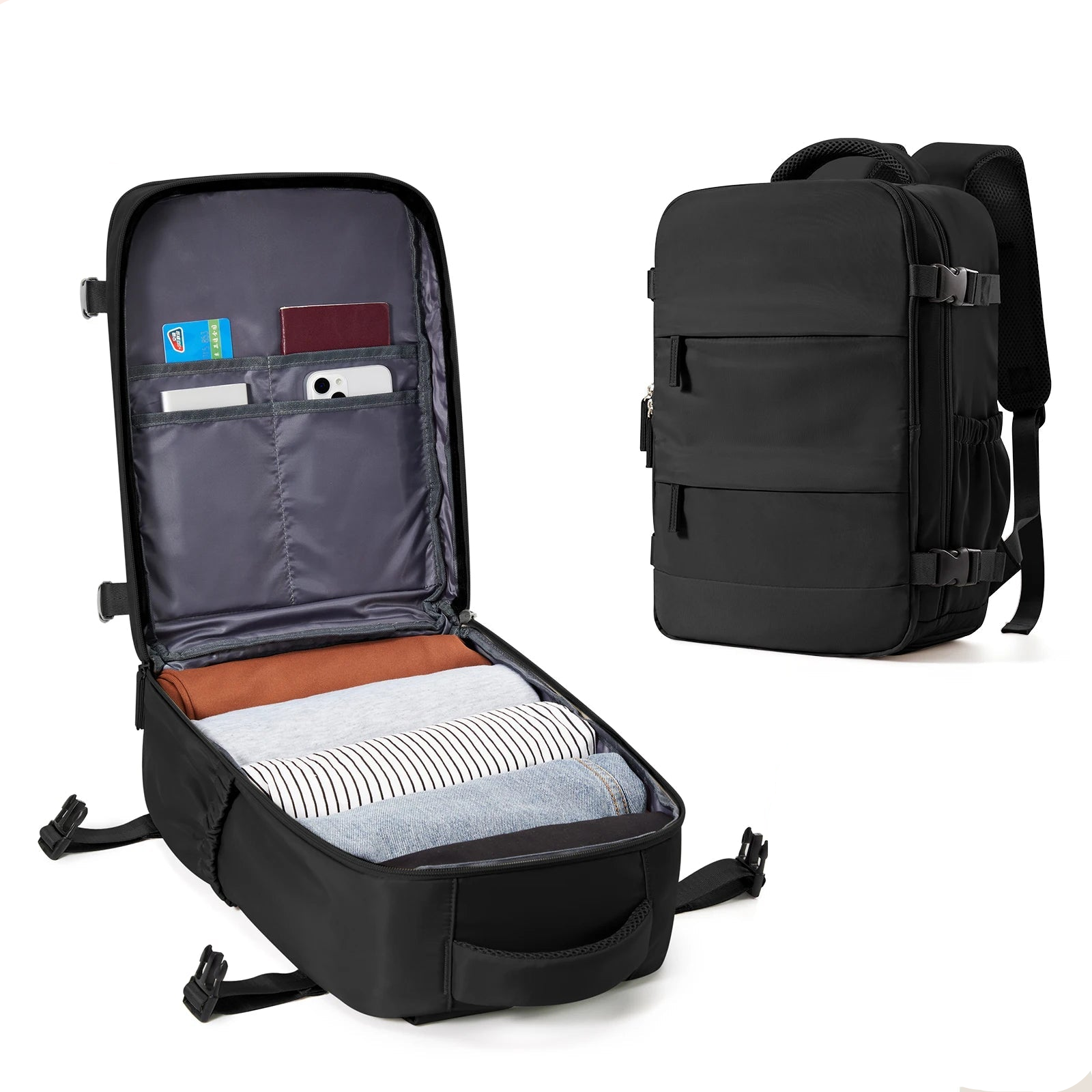 Laptop Backpack Airline-Approved Black
