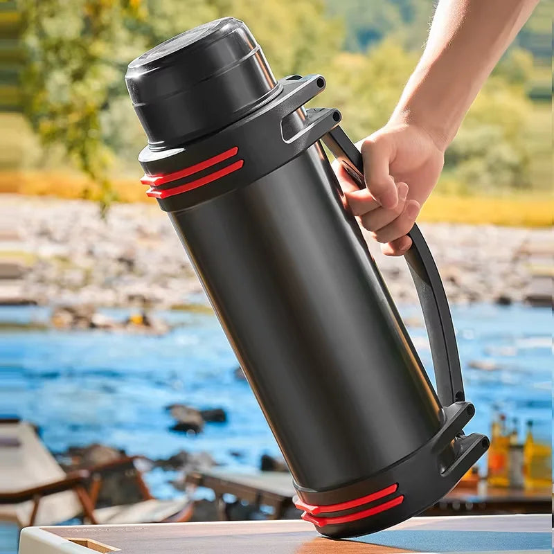 2000ML Thermos Bottle Black