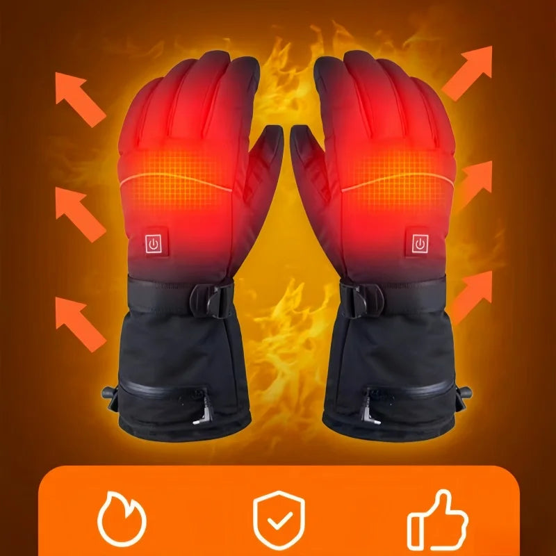 Rechargeable Heated Waterproof Ski Gloves
