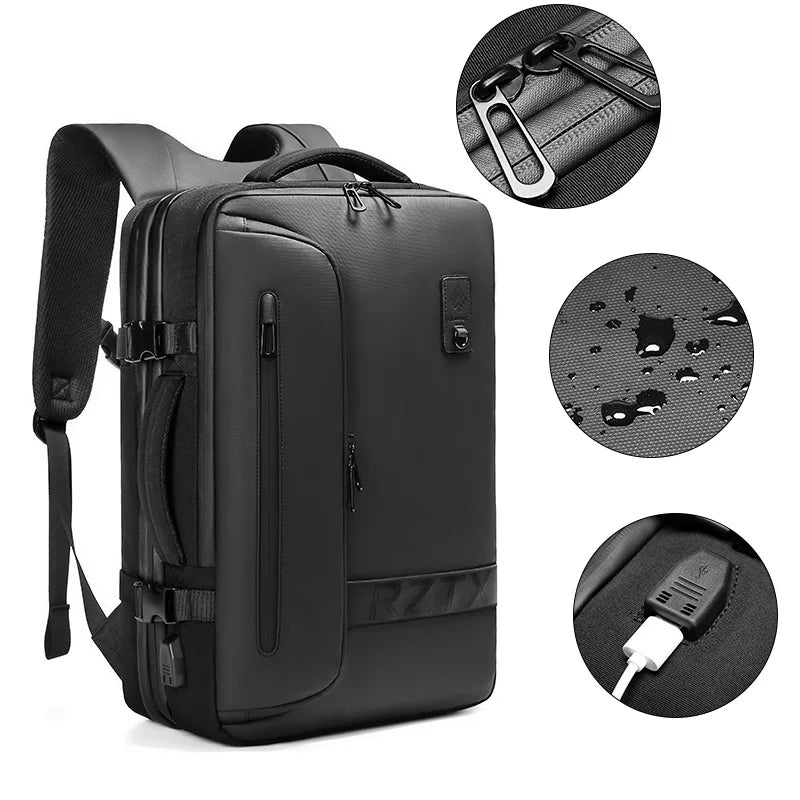 Expandable Laptop Backpack 40L Grey