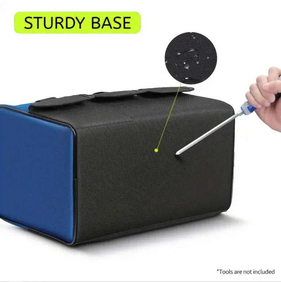 Heavy-Duty Canvas Tool Storage Bag Blue