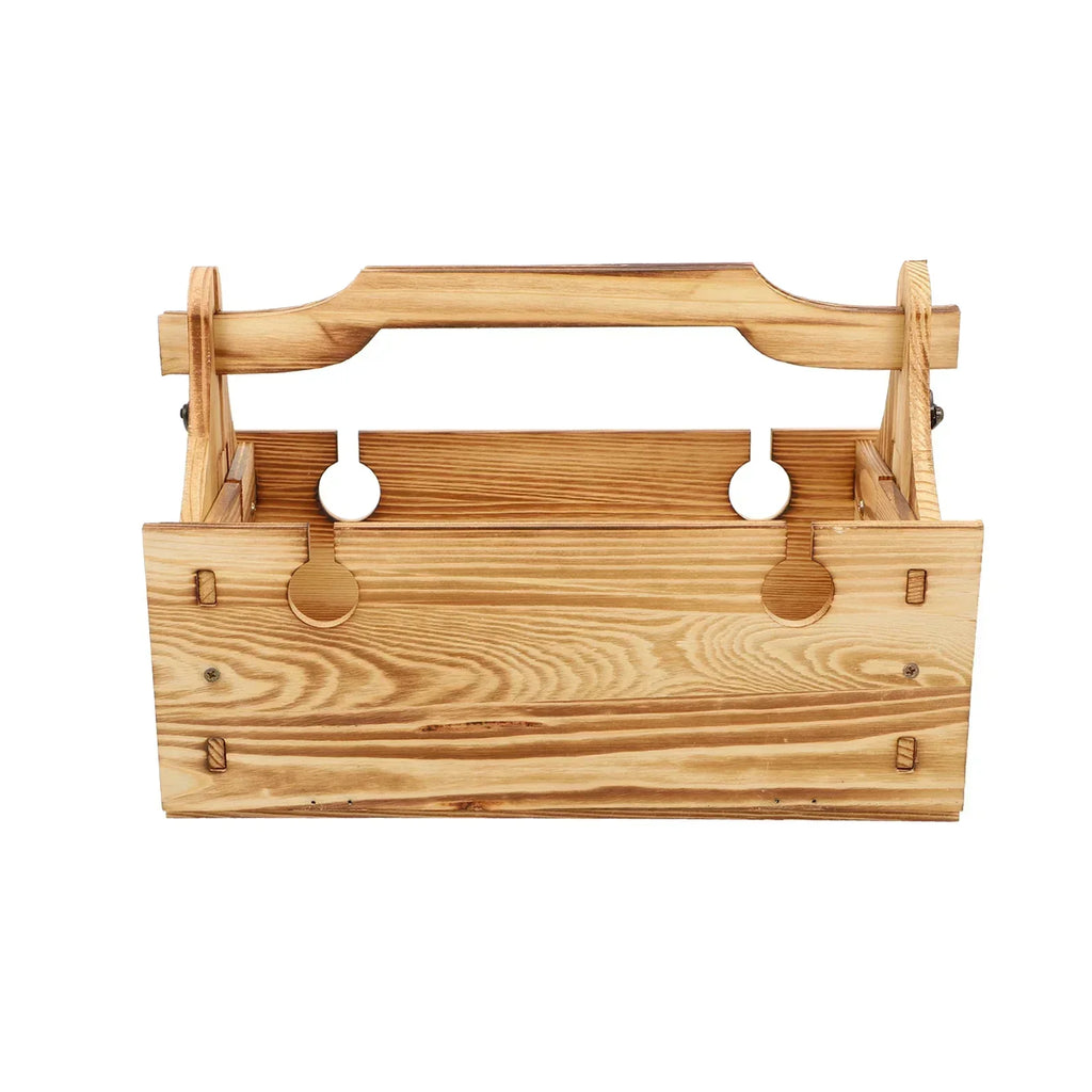 Folding Table Basket Wooden
