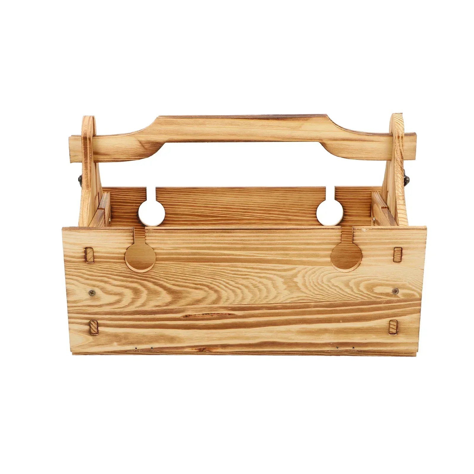 Folding Table Basket Wooden