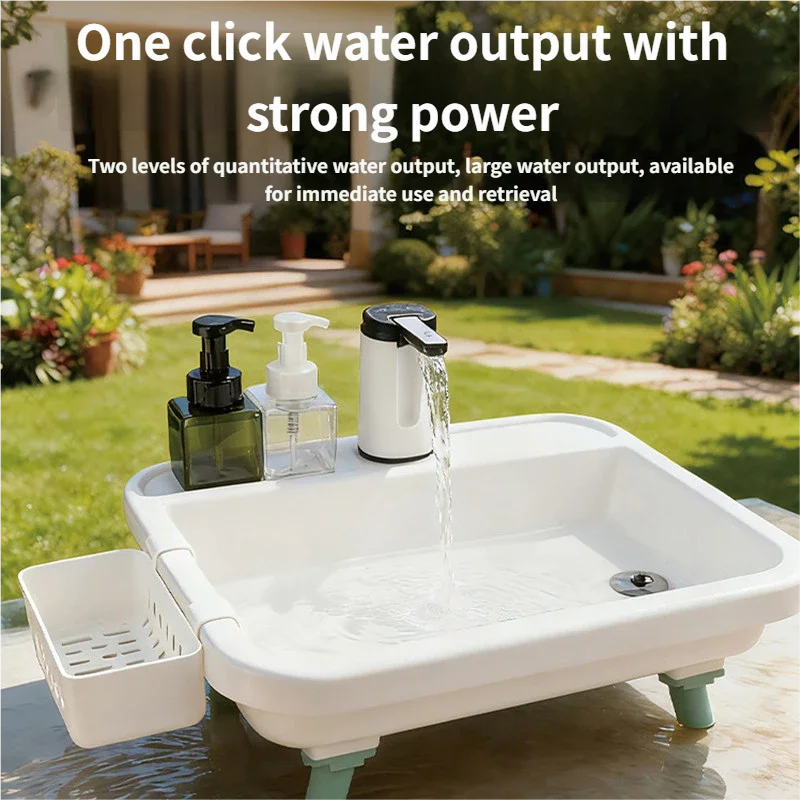 Portable Camping Sink – Foldable Outdoor Sink with Electric Water Pump