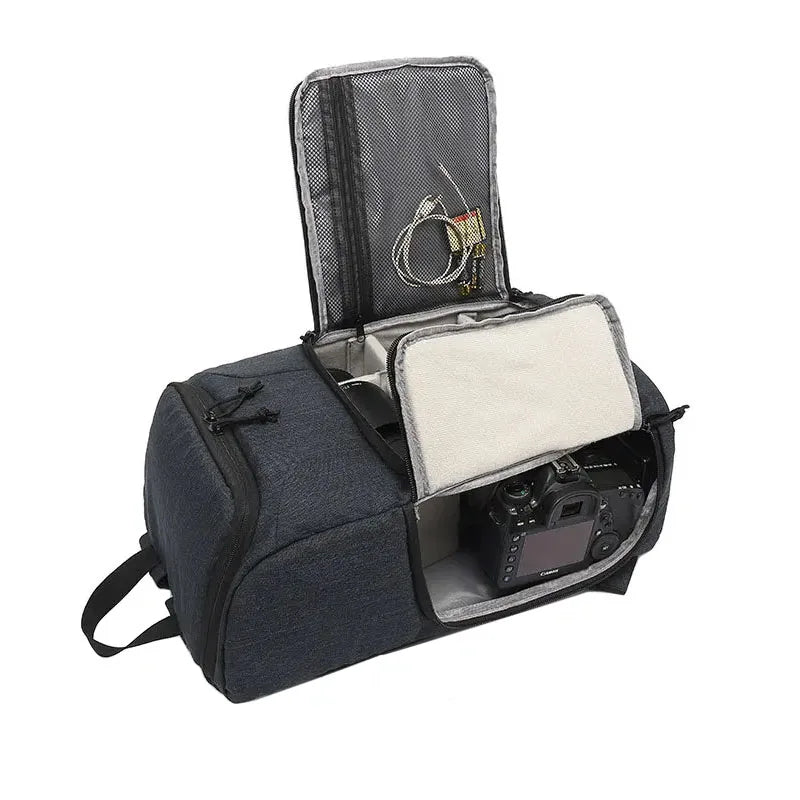 Waterproof Camera Backpack Navy Blue