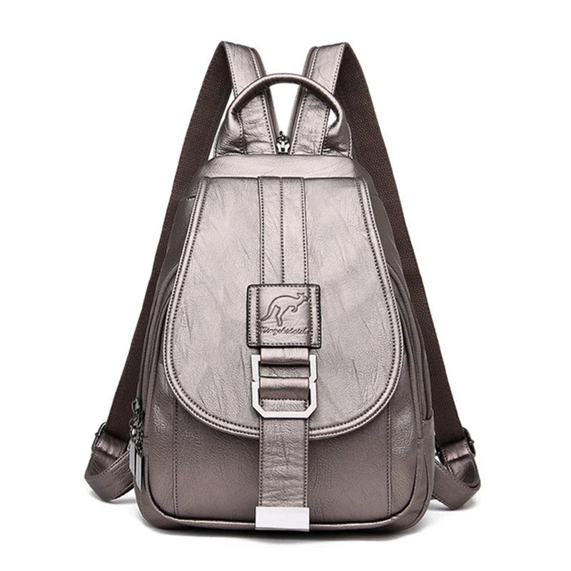Travel Backpack Women Shoulder School Bag (Bronze)