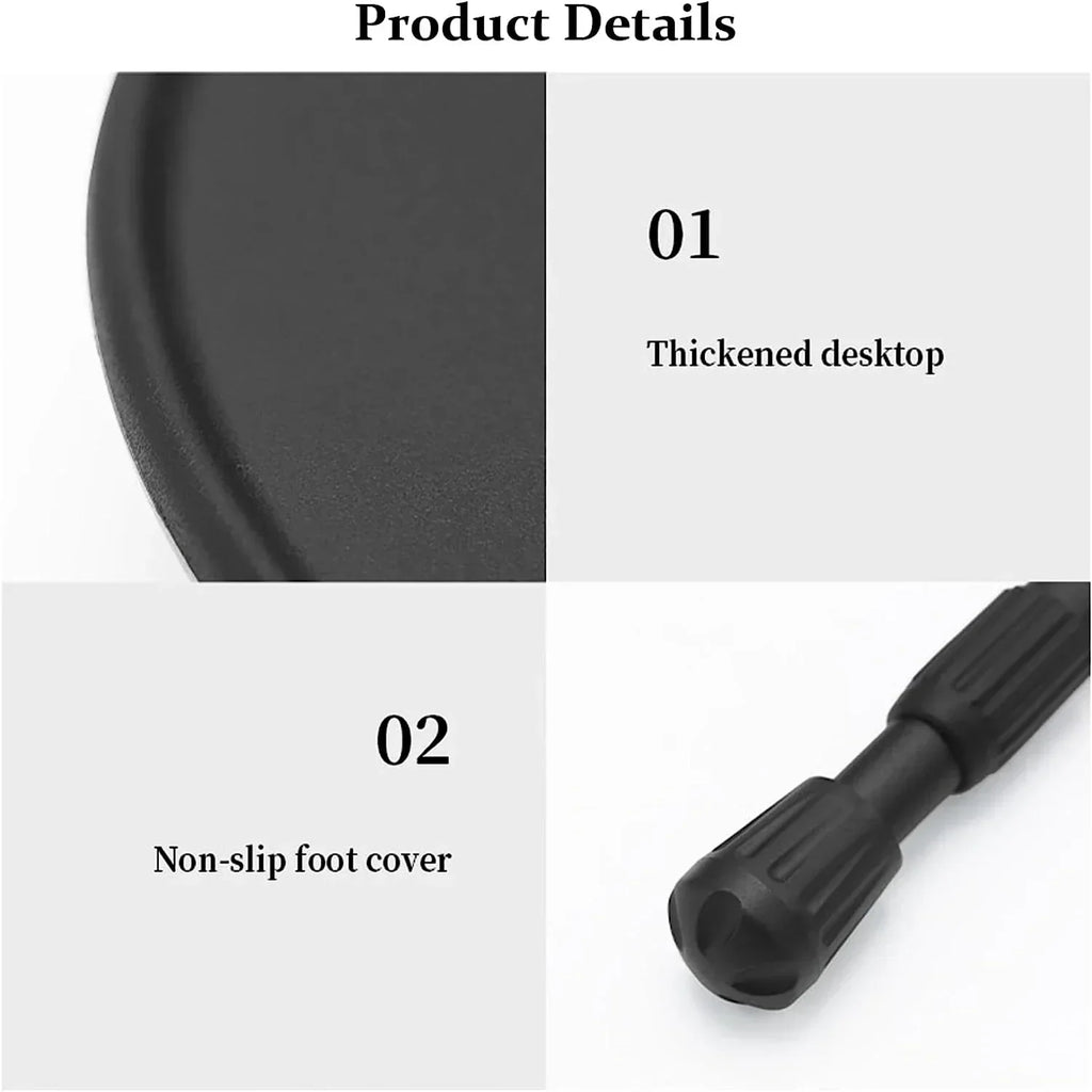 Folding Round Table Portable Telescopic Outdoor Three-legged Dining Table with lamp holder