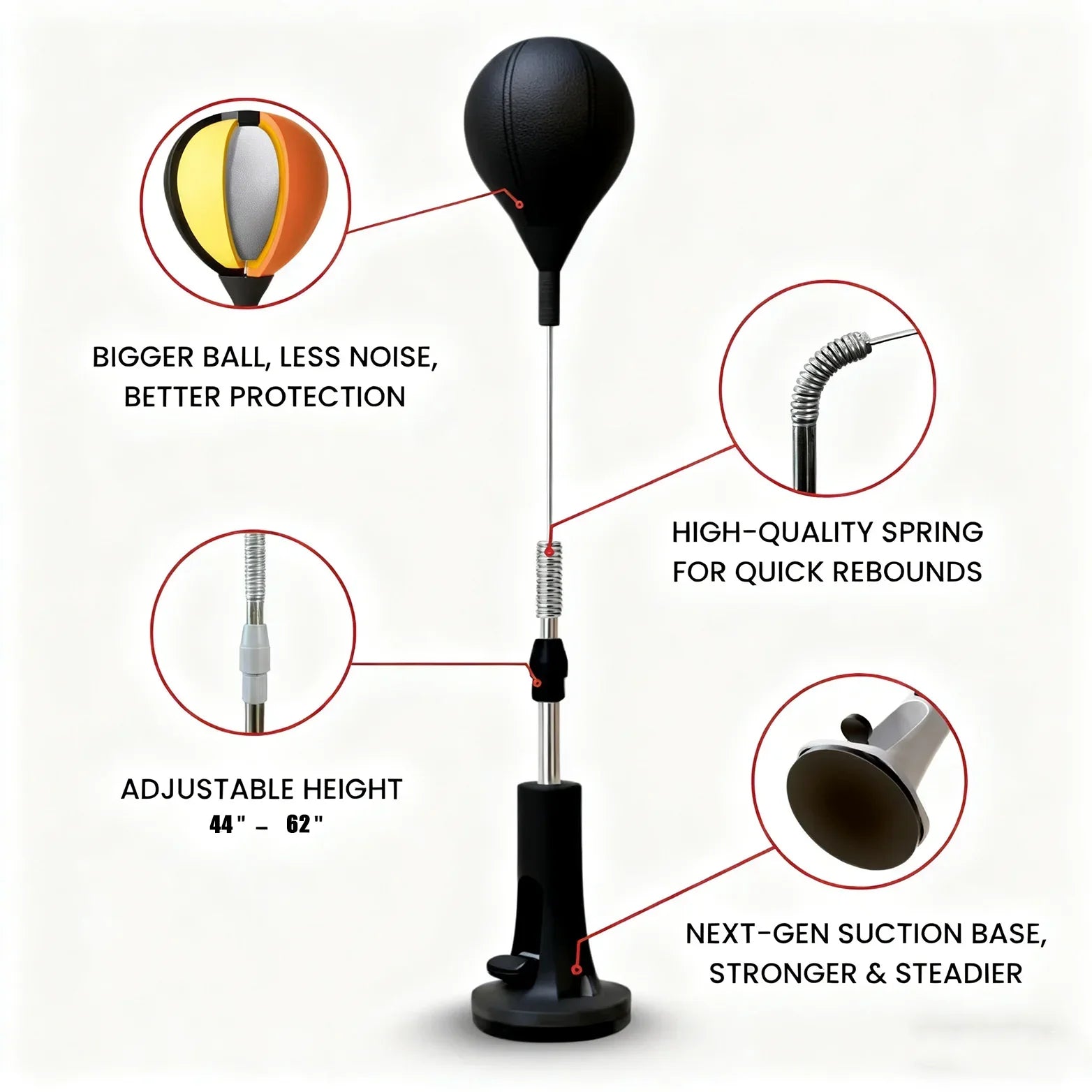 Cobra Punching Bag – Reflex Boxing Training Bag with Thickened Rod