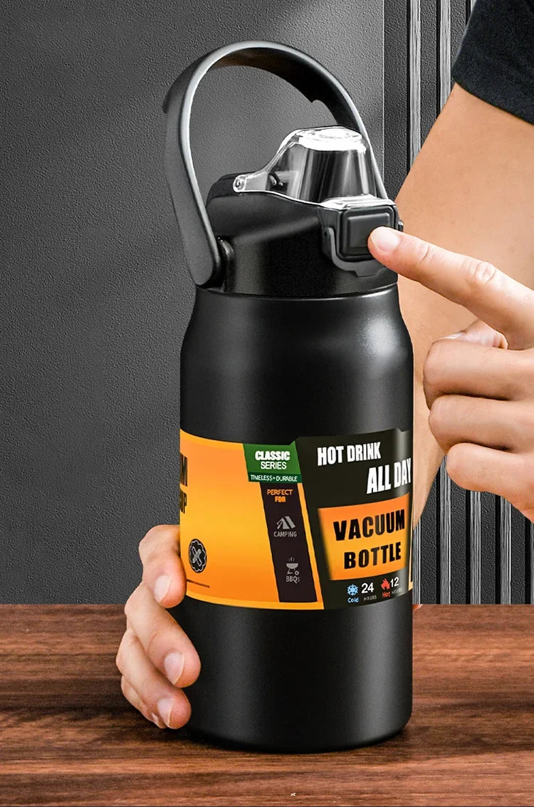 Stainless Steel Outdoor Thermos with Straw
