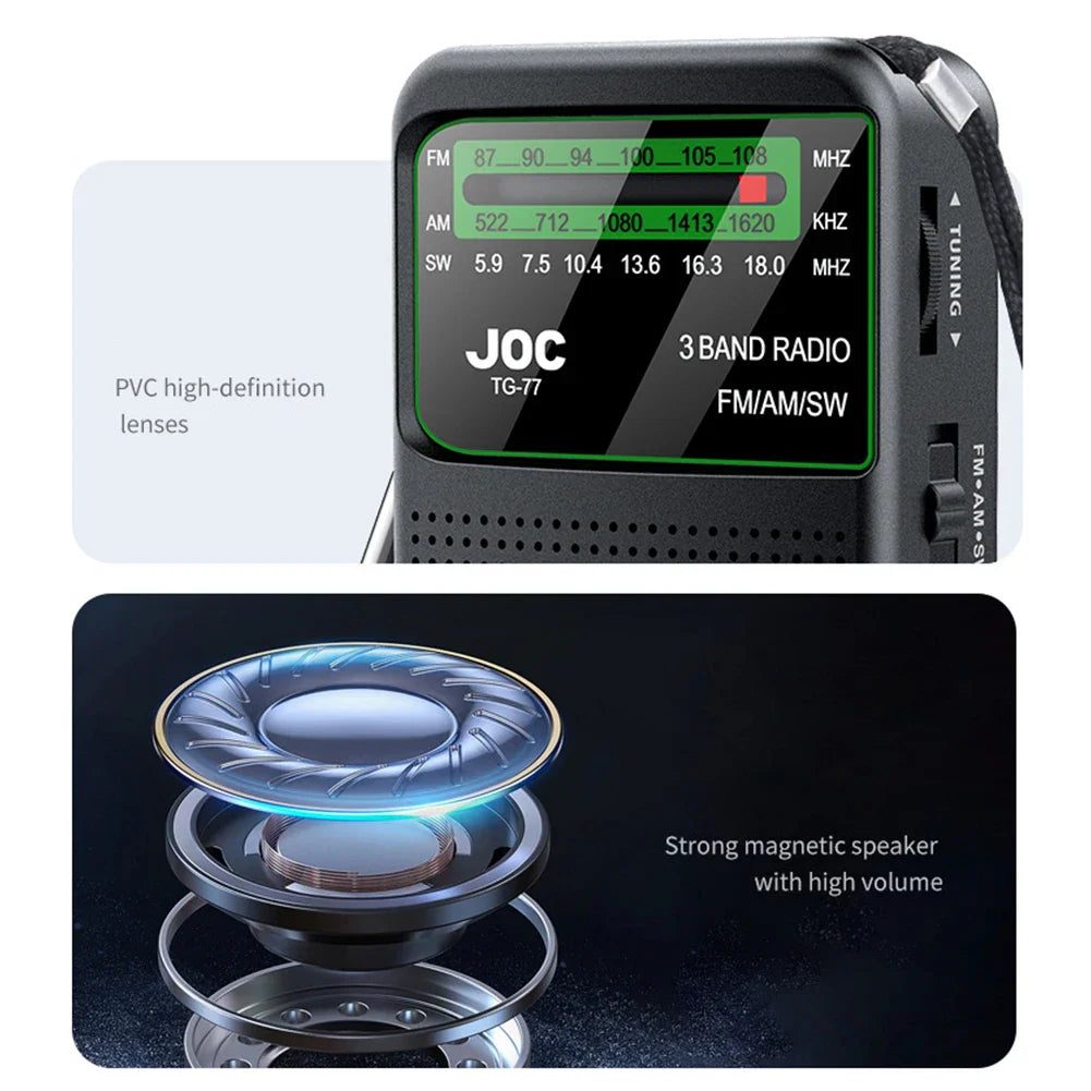 Emergency Pocket Radio Black