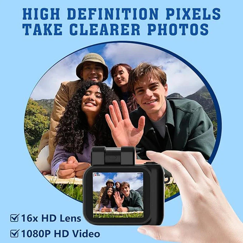 Mini Camera with Flash Lamp Black