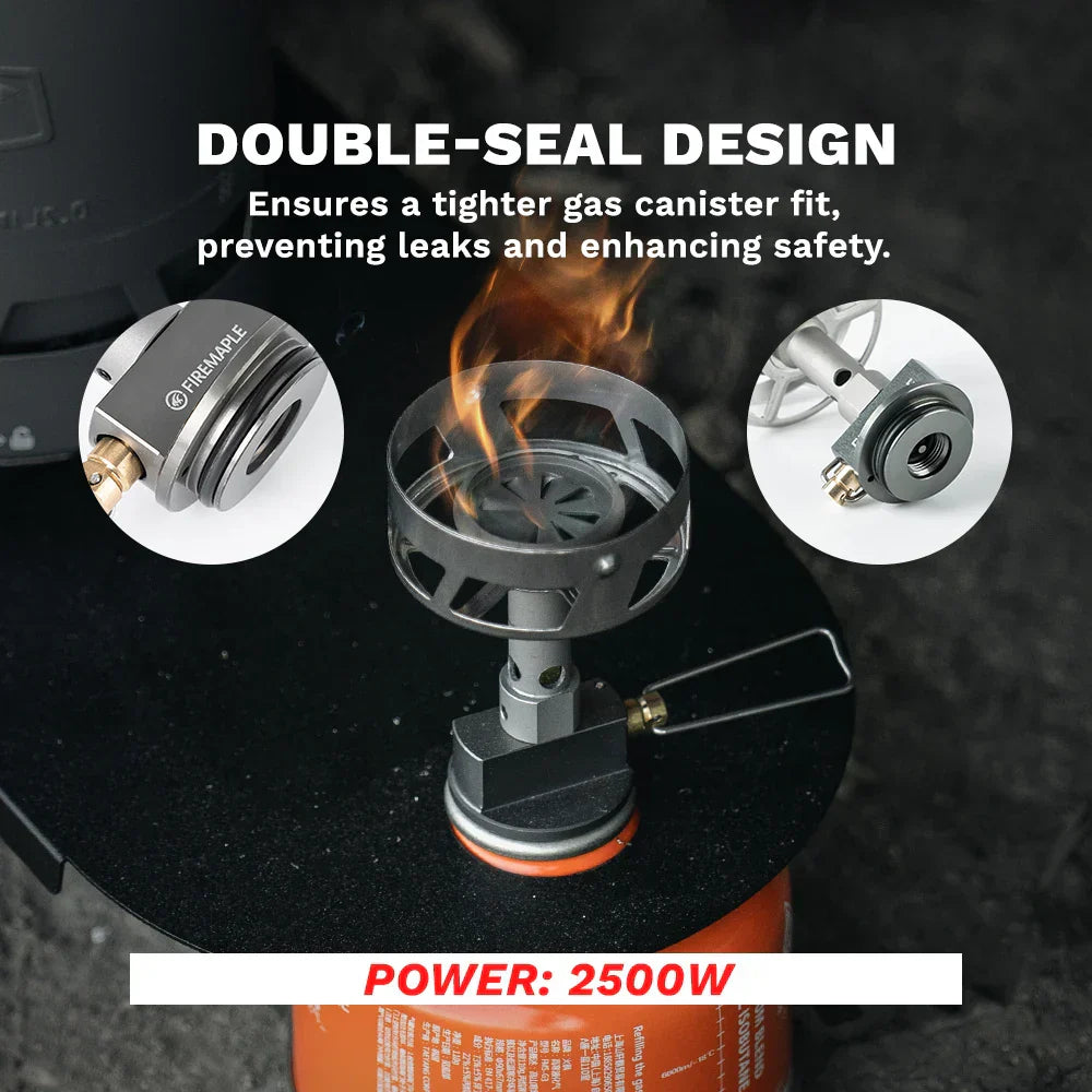 Camping Gas Stove with Pot Burner Grey