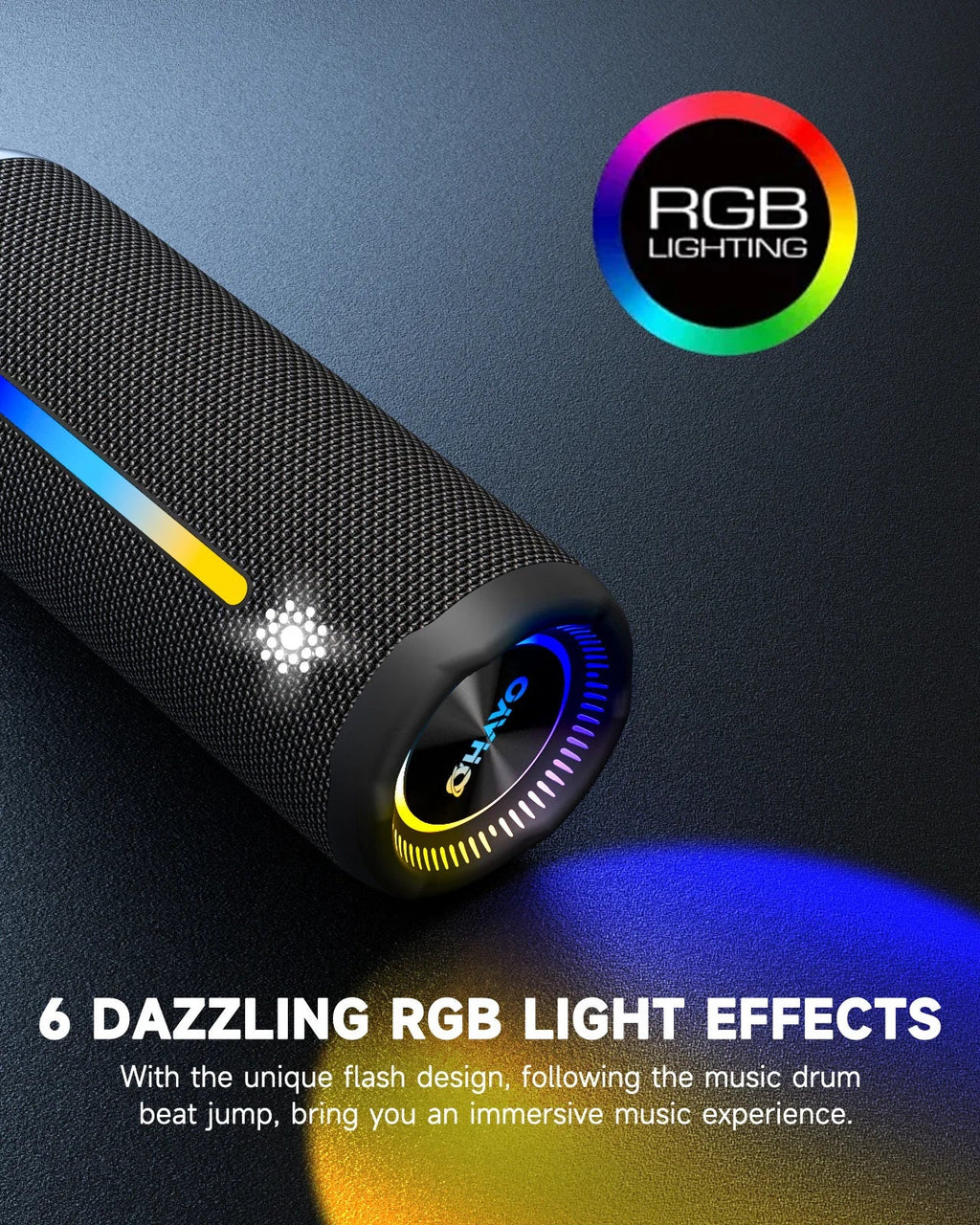 Bluetooth Speaker Dazzling Lights Black