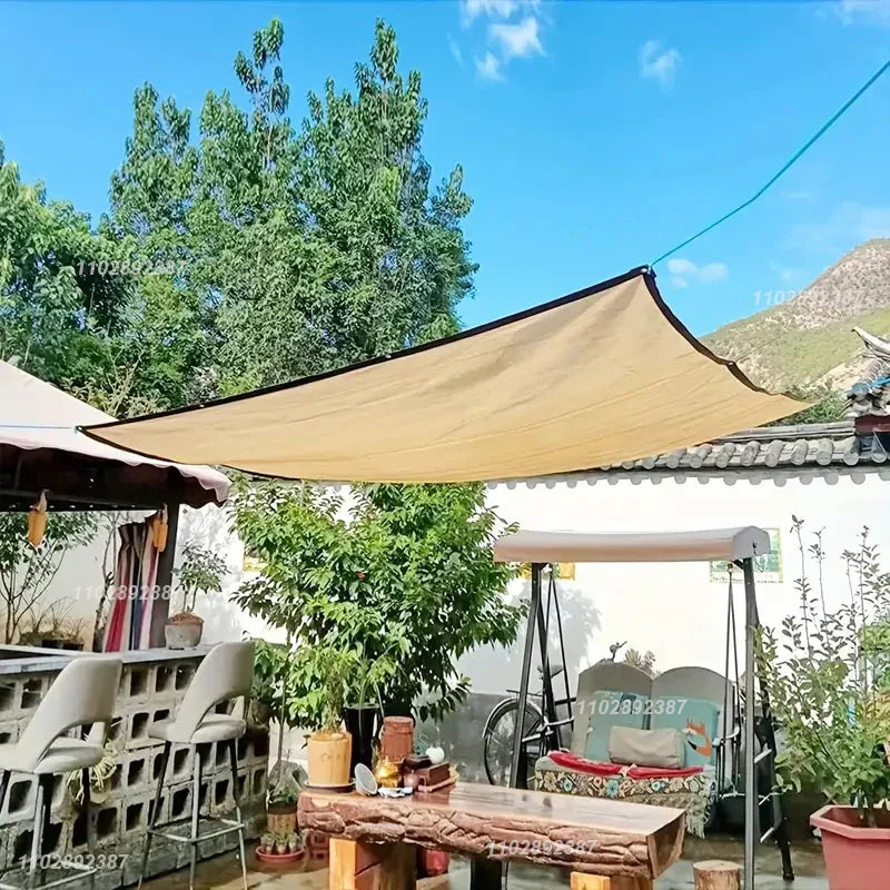 Sunshade Net Uv Protection Garden Sail (Beige)