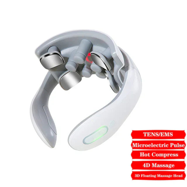 Upgraded Smart Neck & Shoulder Massager Heated Cervical Therapy White
