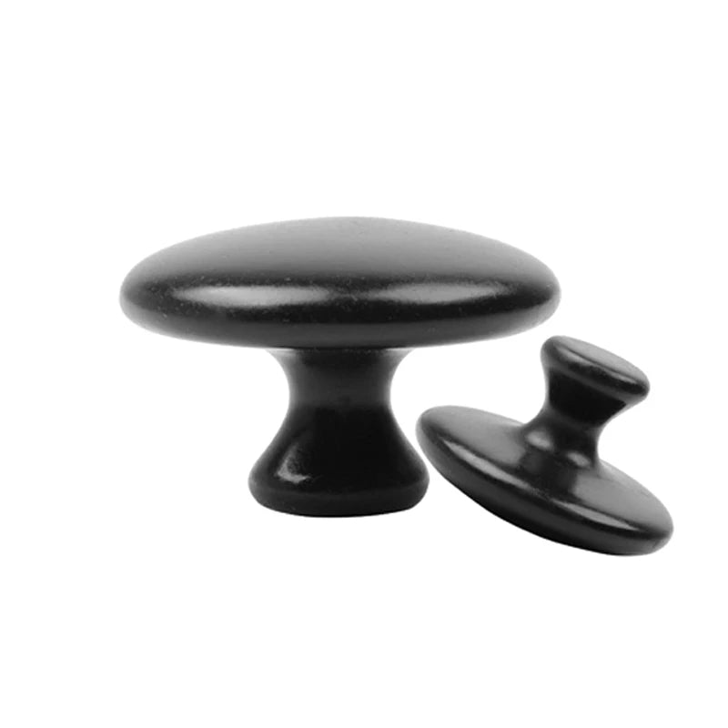 Smooth Lava Basalt Massage Stone Hot & Cold Therapy 4Pcs Black