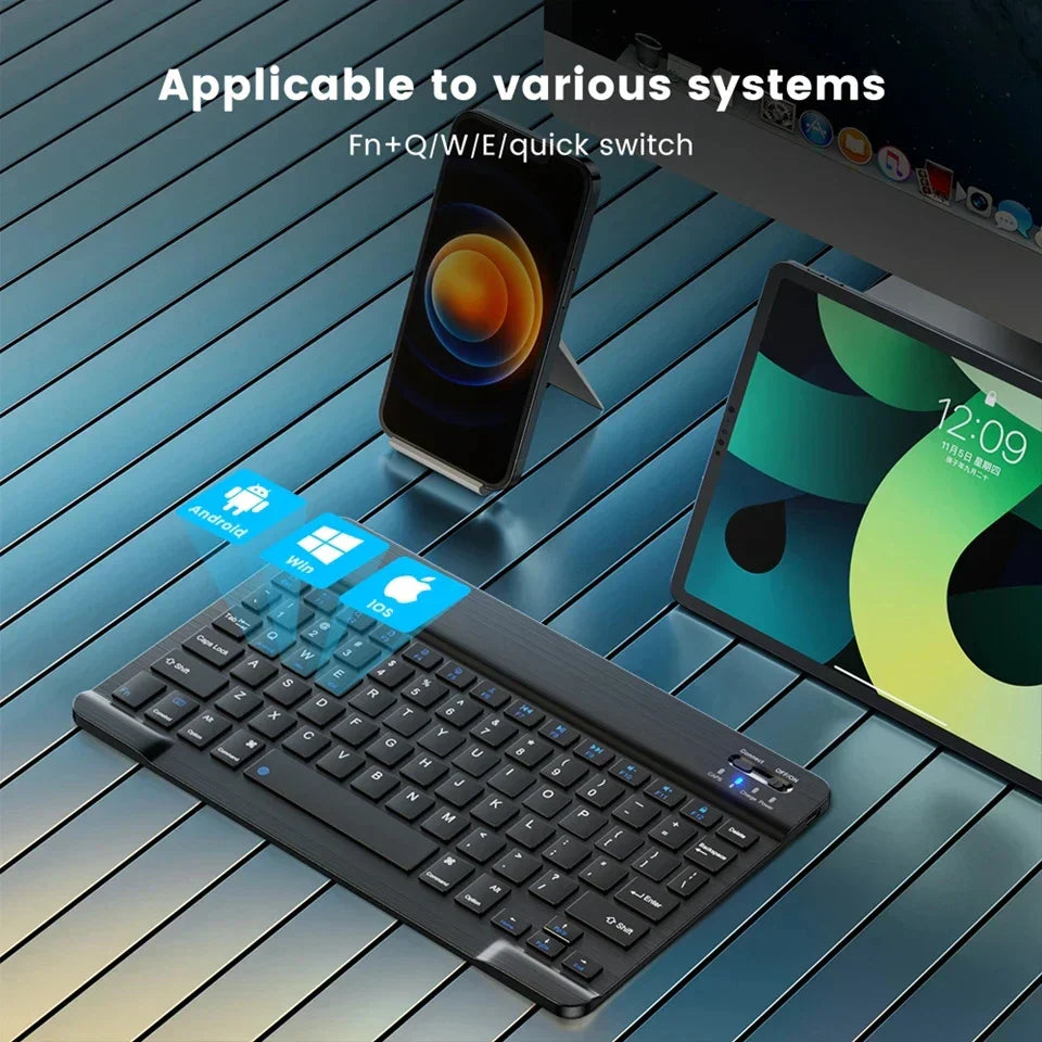 Bluetooth Wireless Keyboard & Mouse Combo For Ipad Mac Pc