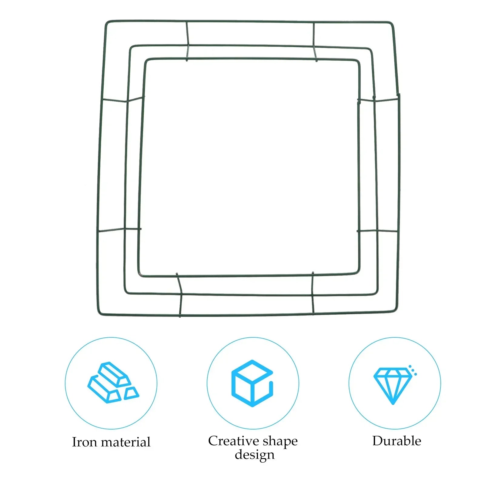 Square Macrame Ring Wire Wreath Forms