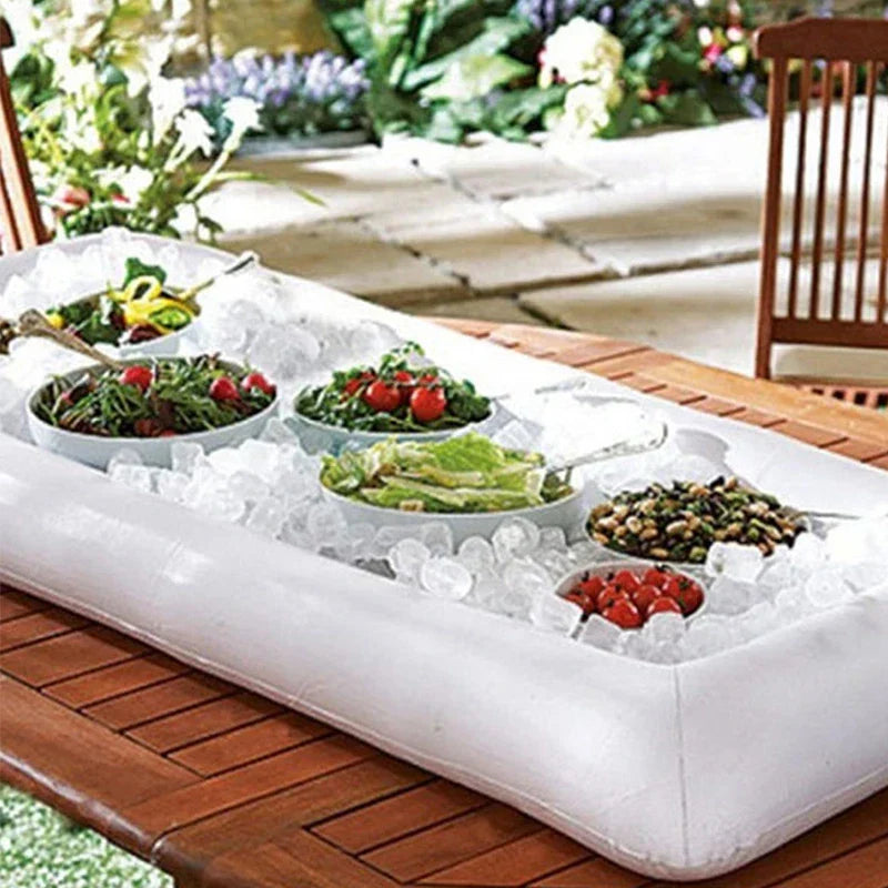 Inflatable Floating Pool Bar Tray With Cup Holder