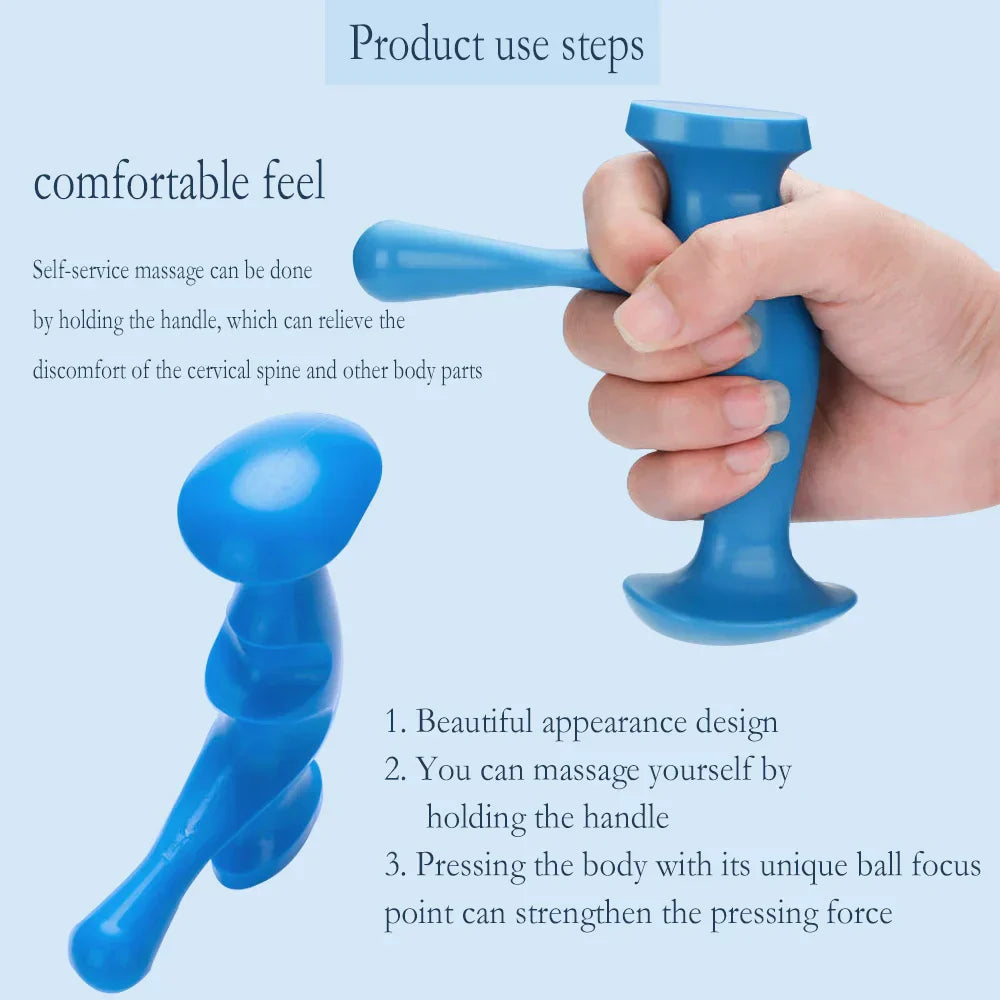 T-Shaped Trigger Point Massager – Manual Deep Tissue Therapy Stick (2Pcs)
