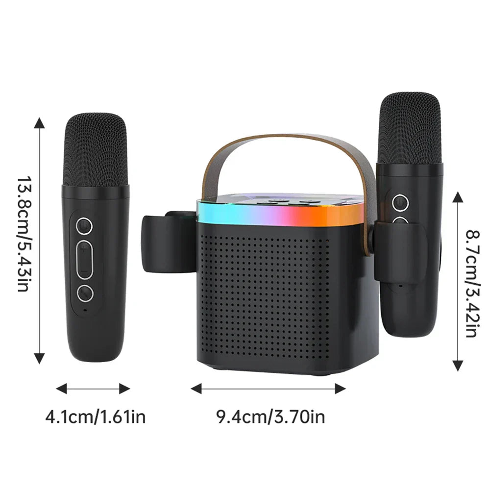 Portable Bluetooth Karaoke Speaker System With Microphones