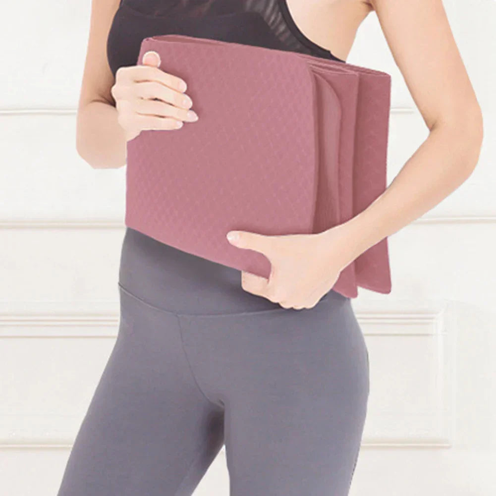 Tpe Pilates Reformer Mat Soft Foldable Shock-Absorbing For Home Gym