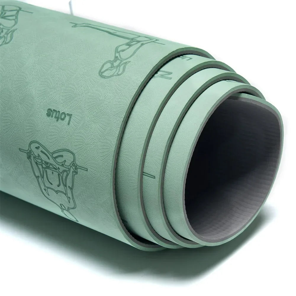 Tpe Yoga Mat Non-Slip For Fitness & Pilates