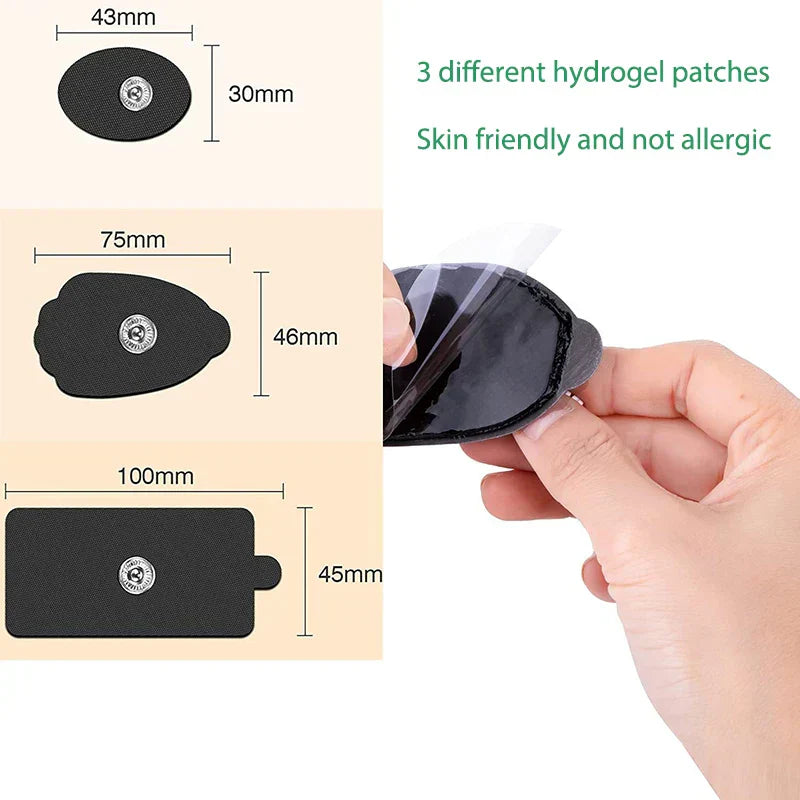 36-Mode Tens & Ems Muscle Stimulator Digital Therapy Device Black