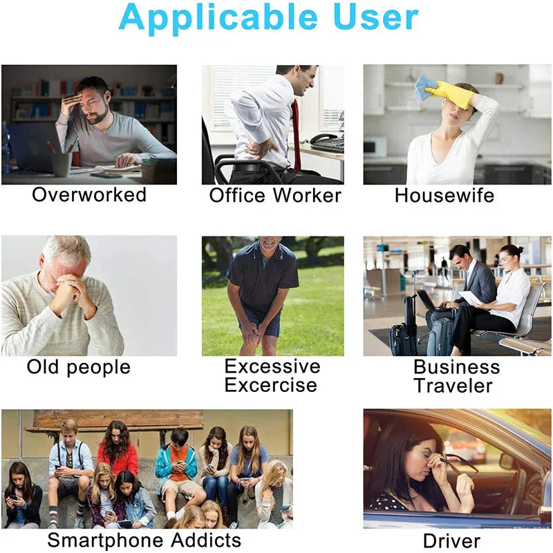 36-Mode Tens & Ems Muscle Stimulator Digital Therapy Device Black