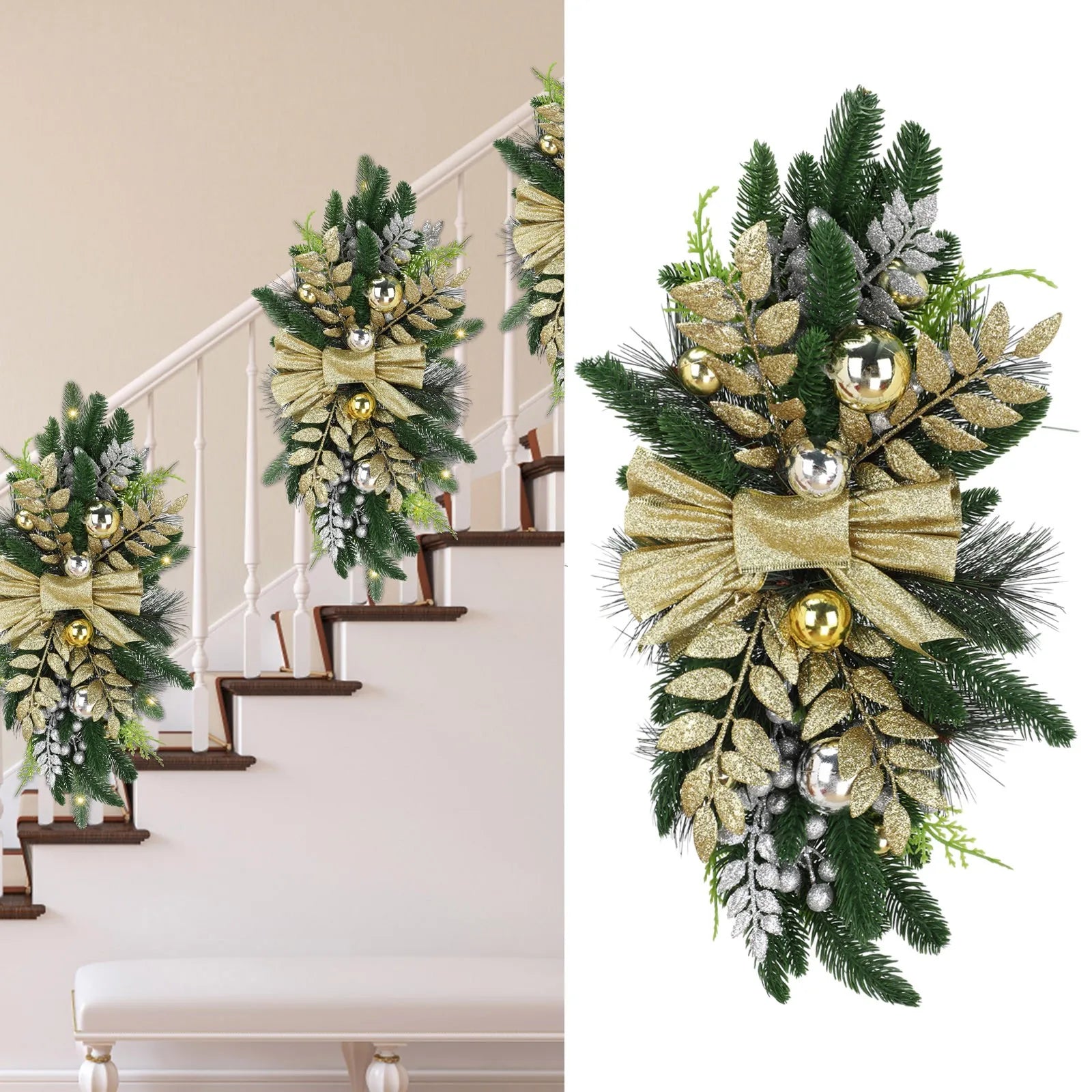 Cordless Pre-Lit Christmas Wreath