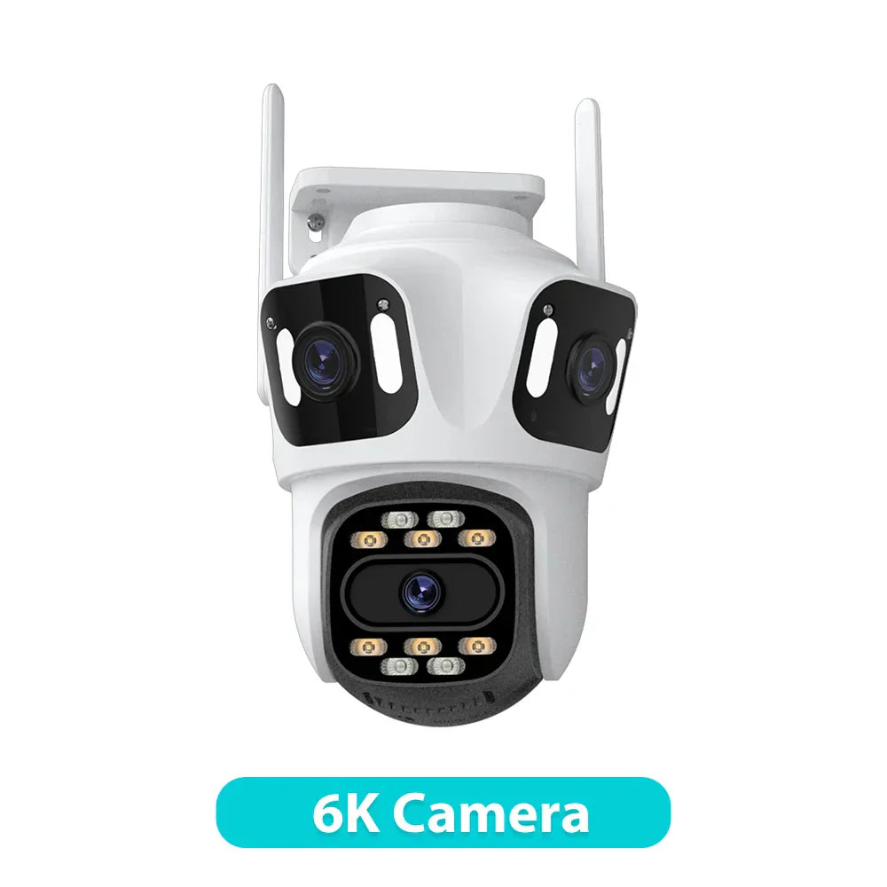 Three Lens 6K Hd Outdoor Wifi Security Camera