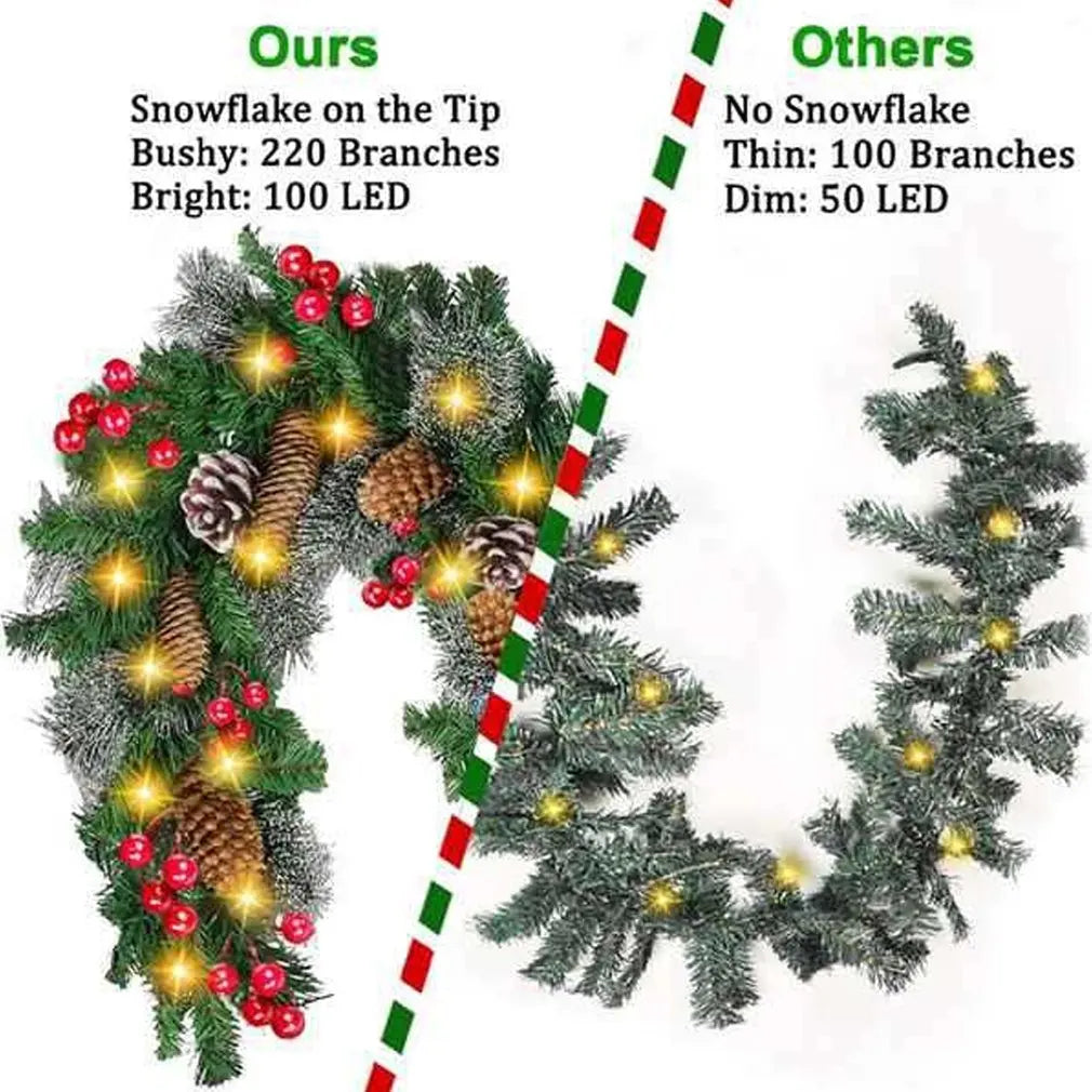 Christmas Garland Rattan Wreath