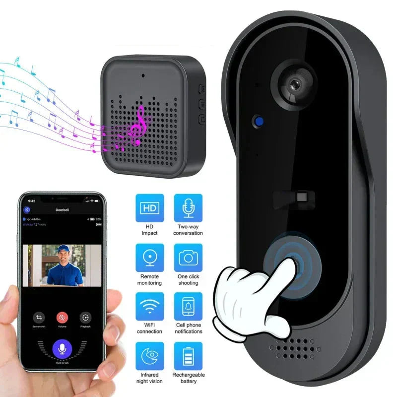 Wireless Video Doorbell With Camera & Intercom