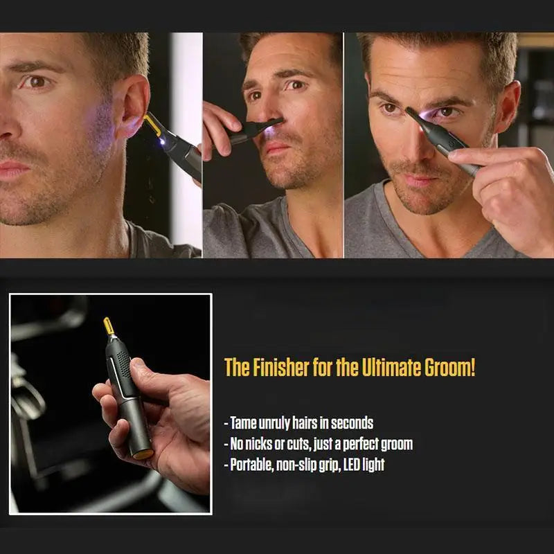 Ultra-Thin Precision Trimmer USB Rechargeable Mini Portable Black