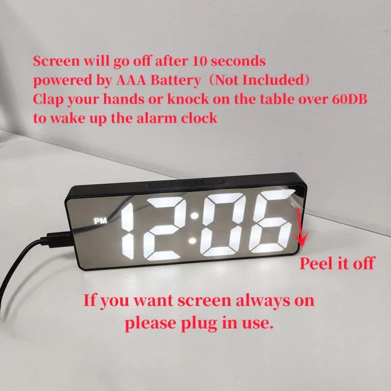 Voice Control Digital Alarm Clock – Led Display
