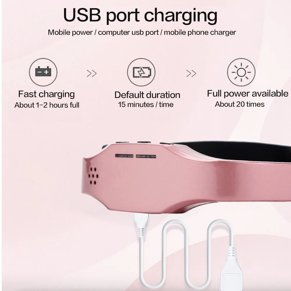 Wireless Sleep Aid Head Massager Tsns Therapy Pink