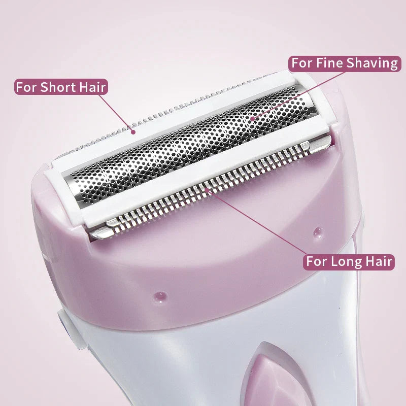 USB Rechargeable Women’s Electric Razor Full-Body Hair Removal  Pink