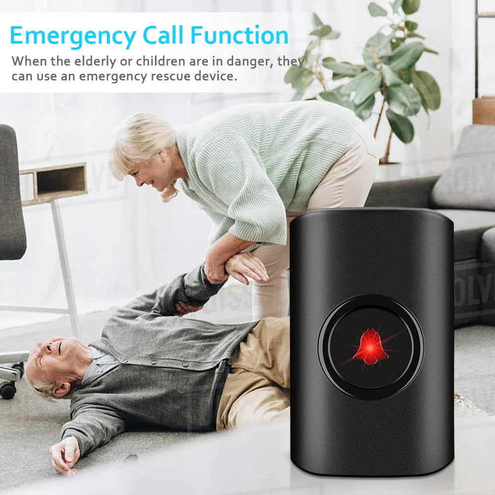 Waterproof Wireless Doorbell Led Chime Home Security (300M)