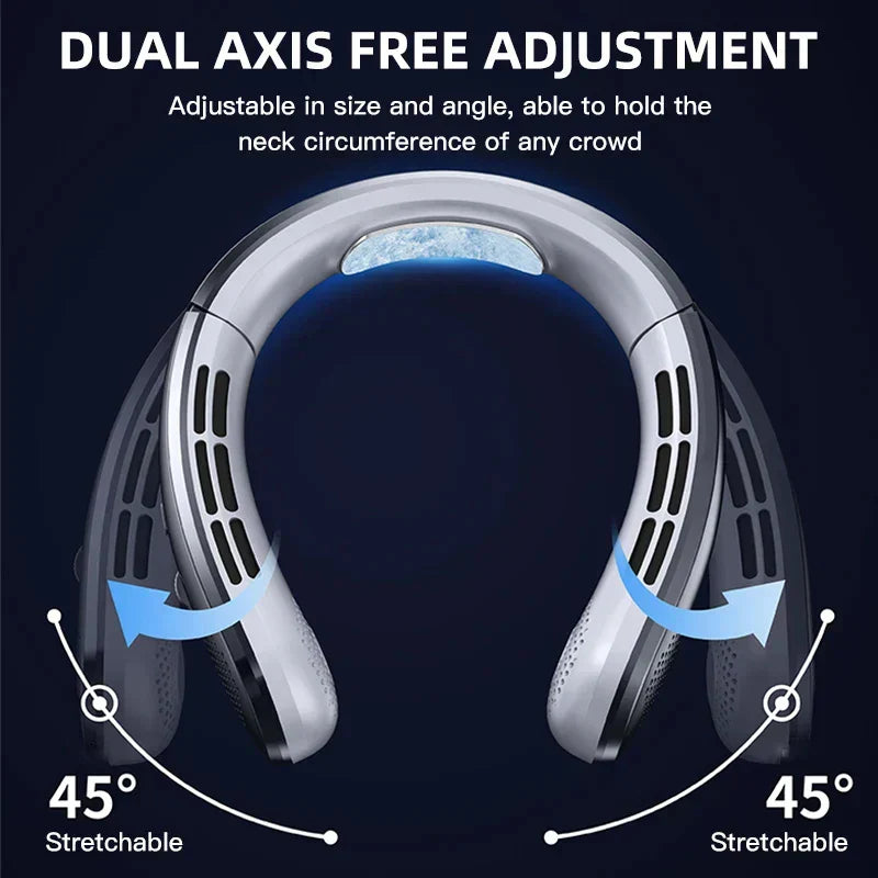 Portable Neck Fan With Usb Rechargeable